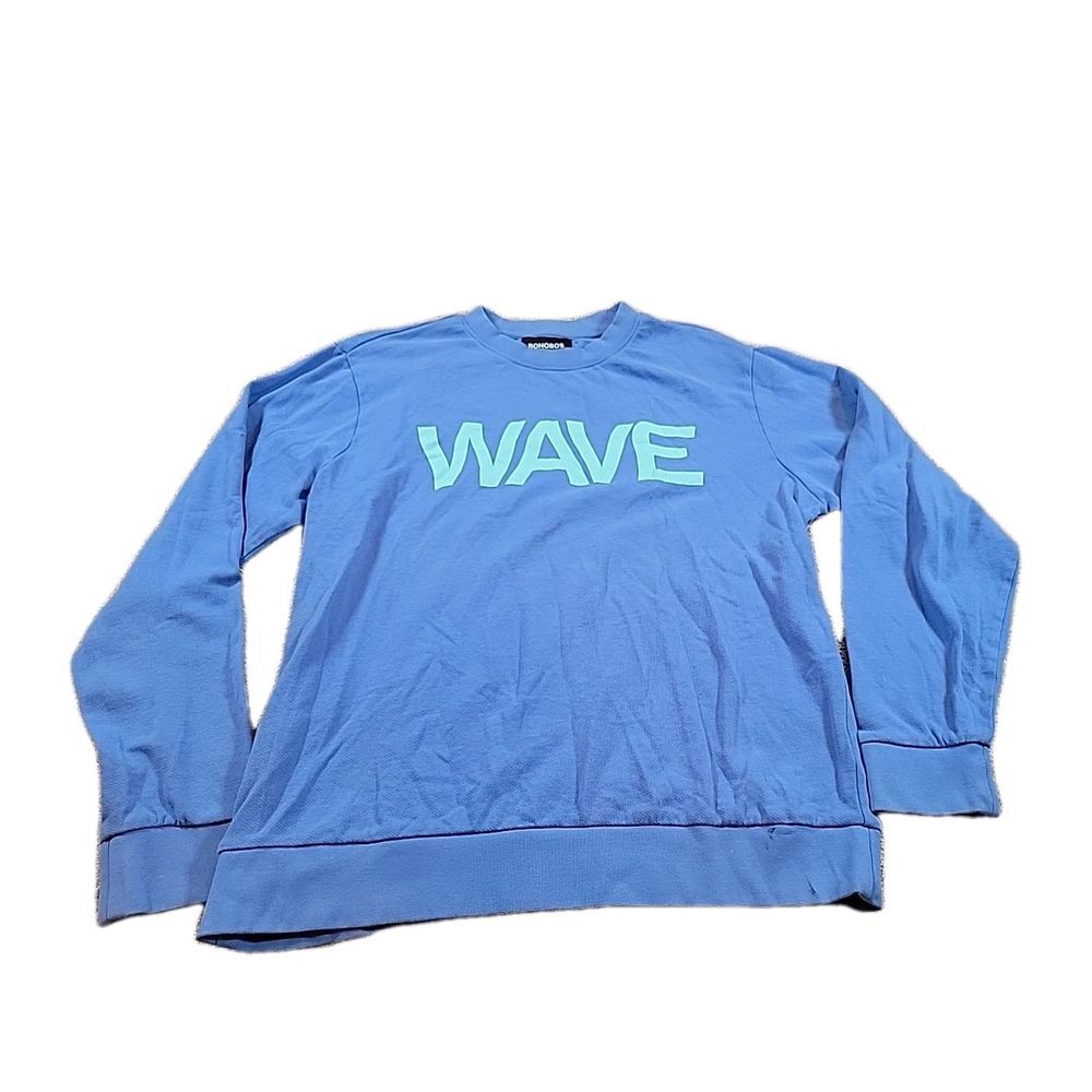 Bonobos Mens Sweatshirt MEDIUM Crew Neck Long Sleeve- PURPBLE "WAVE"